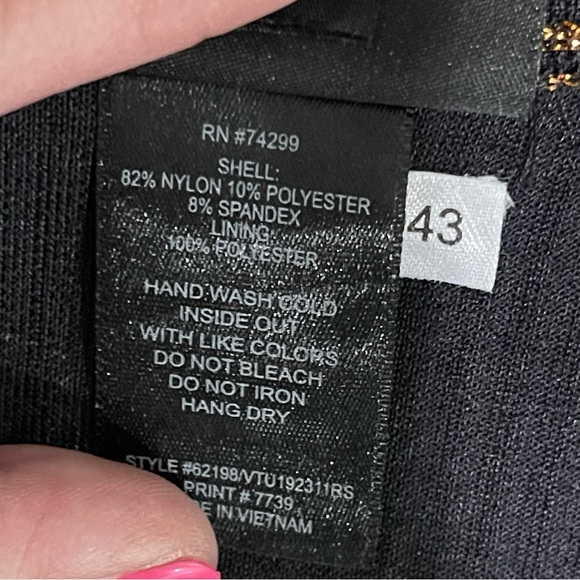 Alexa B Nites Bronze & Black Striped Metallic Jumpsuit Size 4 - Picture 9 of 9